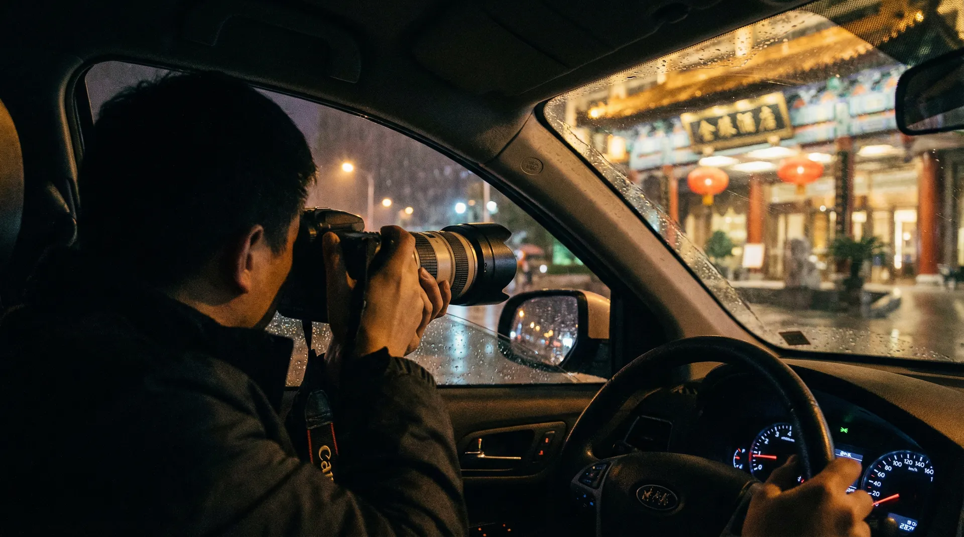 台中科院晚间试导弹 - 记者深夜跟踪拍摄明星行踪